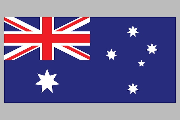 Bandeja de Australia La bandera de Australia Bandeya de Australia símbolo nacional del país Ilustración vectorial