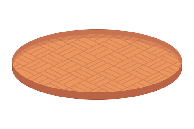 Bandeja para comida vector icono de dibujos animados Plato de restaurante aislado en fondo blanco Símbolo que lleva comida y sirve en establecimientos de comida rápida y cafeterías Concepto de utensilios de cocina