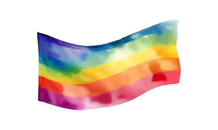 Bandeja del día del orgullo de vector gratuito acuarela bandera del día del orgull