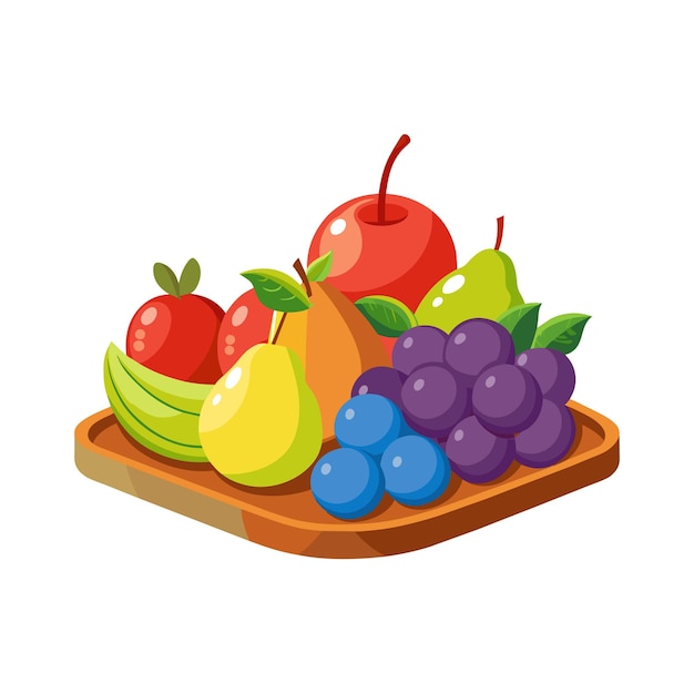 una bandeja de fruta incluyendo una de las frutas