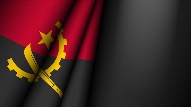 Bandeja plegada de Angola gráfico y etiqueta