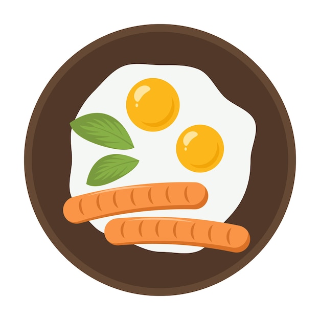 bandejas y platos de comidas ilustrados planos vectoriales