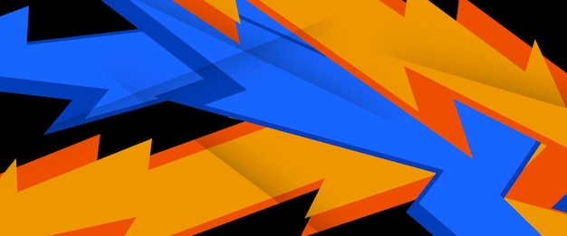 Bandera abstracta vectorial naranja azul y negra con estilo de carreras deportivas de velocidad Diseños de kits de banderas de carreras de rayas gráficas abstractas para vehículos de carreras, carreras de rally, aventura y librea