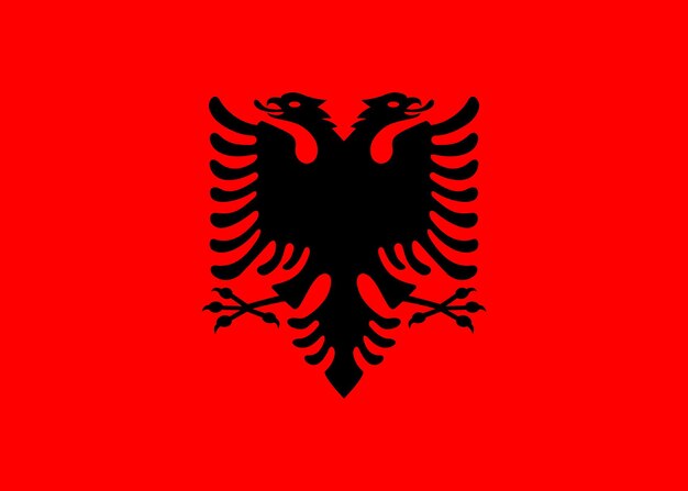 Vector bandera de albania ilustración vectorial