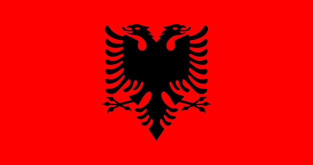 Bandera de albania en vector