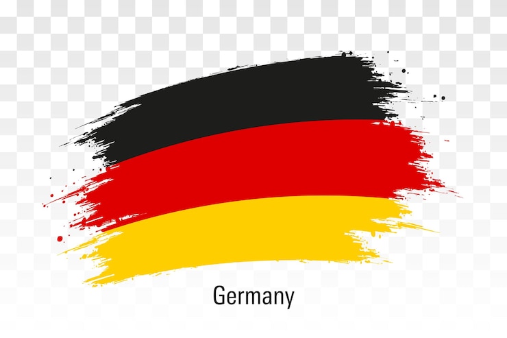 Vector bandera de alemania bandeira de alemania aislada en una ilustración vectorial blanca