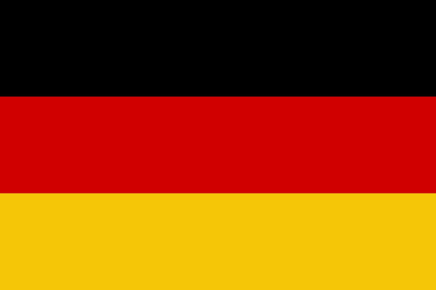 Bandera de Alemania en colores oficiales y proporción correcta