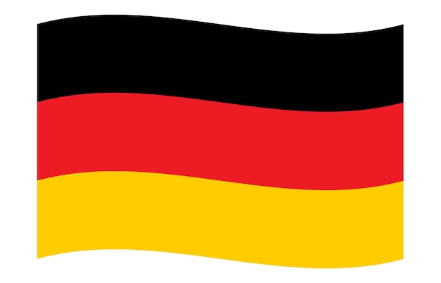 Vector bandera de alemania lienzo onda