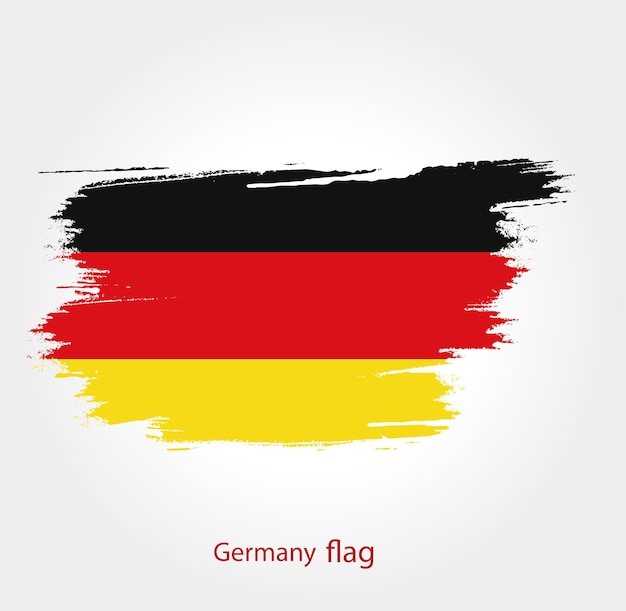 Vector bandera de alemania con pincel de acuarela