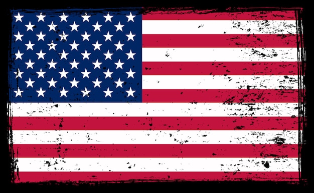 Bandera americana de grunge