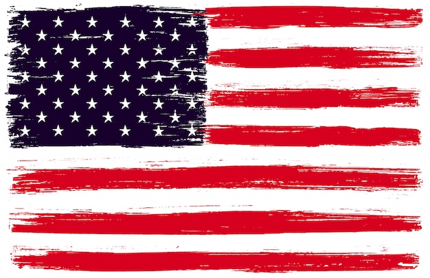 Bandera americana de grunge