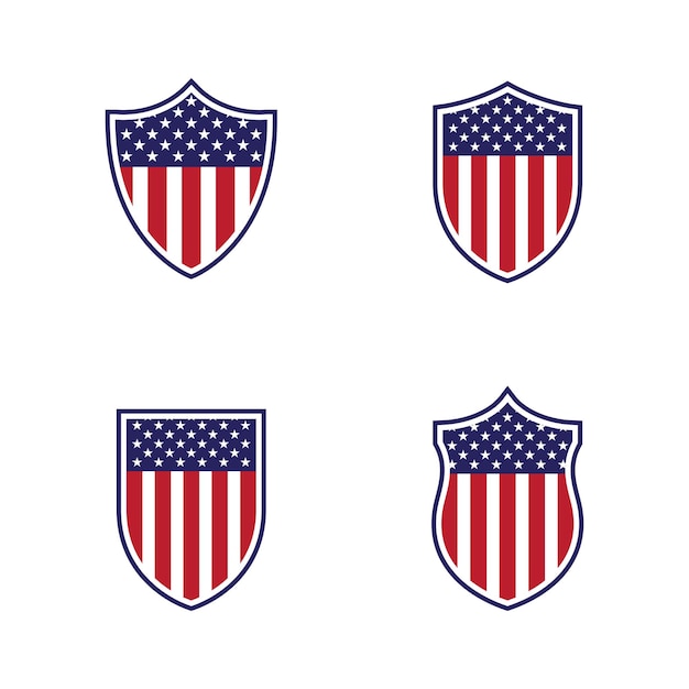 Bandera americana vector icono ilustración