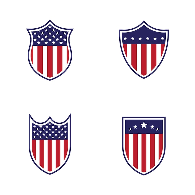 Bandera americana vector icono ilustración