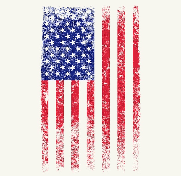 Bandera americana vieja grunge