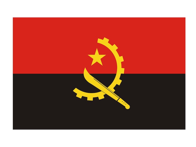 Vector bandera de angola bandera mundial icono bandera nacional oficial bandera internacional