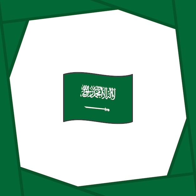 Bandera de Arabia Saudita Plantilla de diseño de fondo abstracto Bandera del Día de la Independencia de Arabia Saudita Publicación en redes sociales Bandera de Arabia Saudita