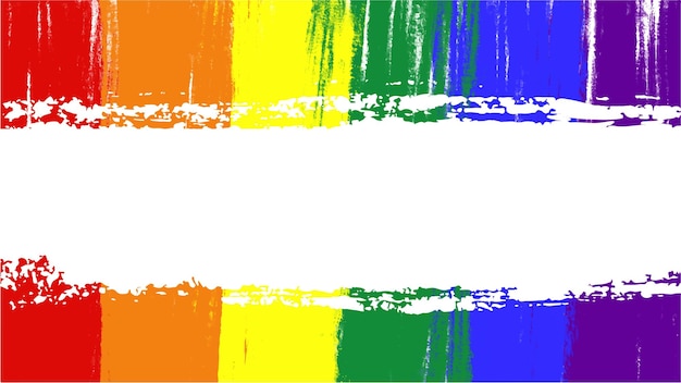 Bandera del arco iris del día del orgullo lgbt acuarela