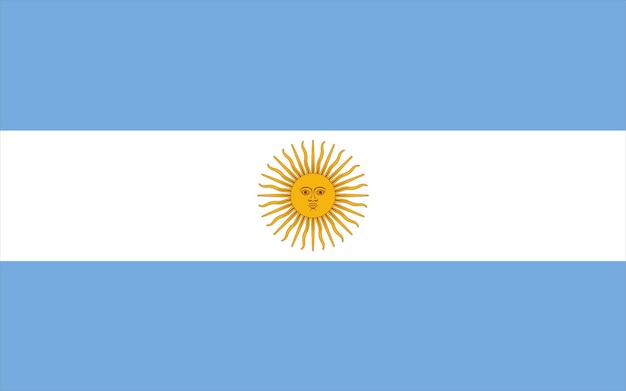Bandera Argentina, bandera de Argentina ilustración vectorial