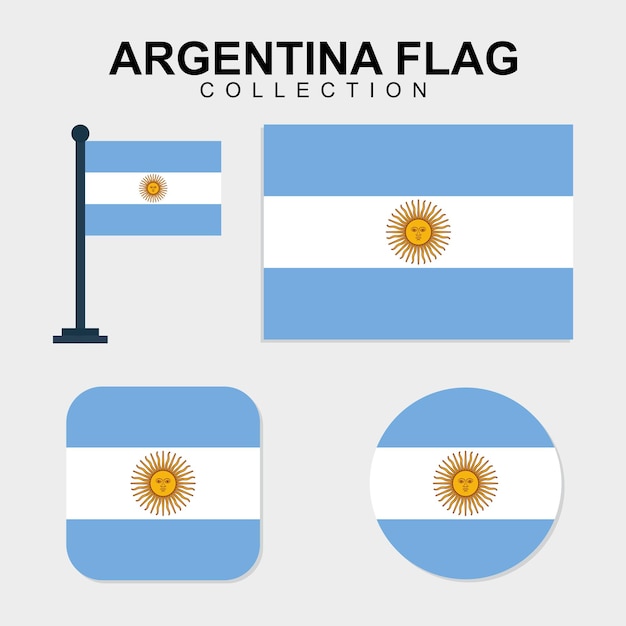 La bandera de Argentina está puesta