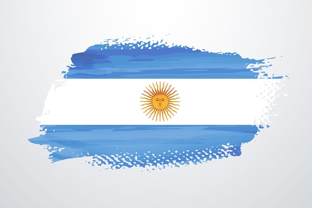 Vector bandera argentina pincel pintura