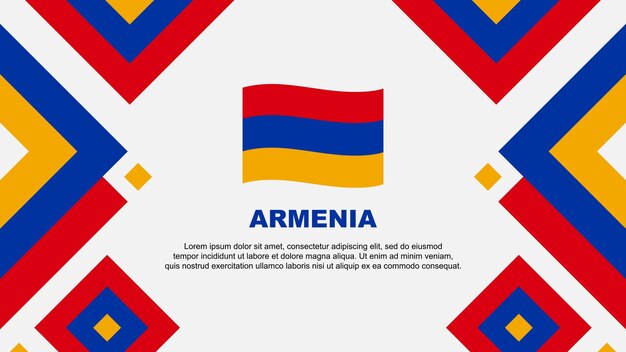 Vector bandera de armenia abstracto diseño de fondo plantilla de bandera del día de la independencia de armenia pantalla de pared ilustración vectorial plantilla de armenia