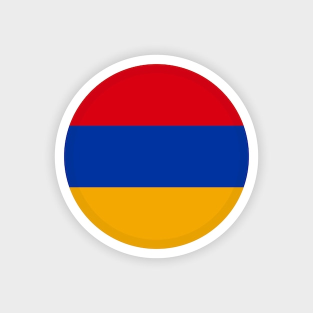 bandera, de, armenia, con, círculo, marco, y, fondo blanco