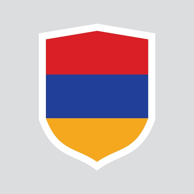 Bandera de Armenia en forma de escudo