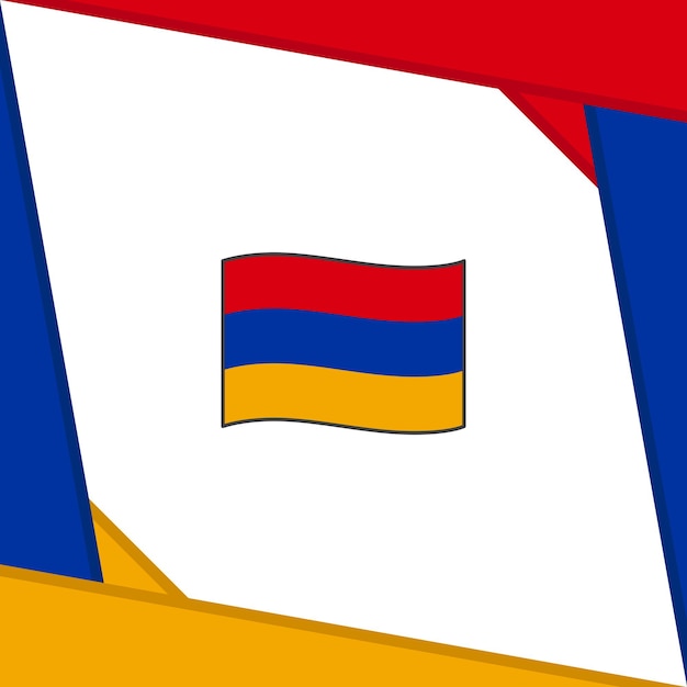 Bandera de Armenia Plantilla de diseño de fondo abstracto Bandera del Día de la Independencia de Armenia Publicación en redes sociales Día de la Independencia de Armenia