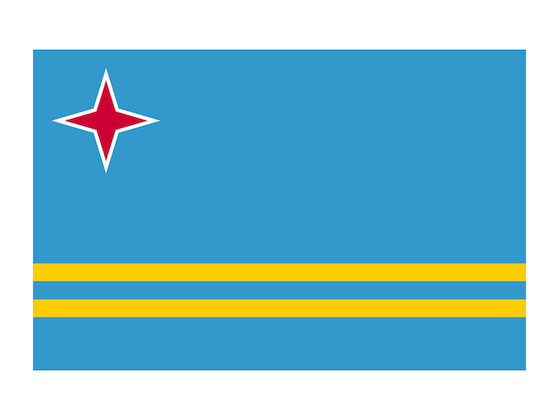 Bandera de Aruba icona de la bandera del mundo bandera nacional oficial bandera internacional