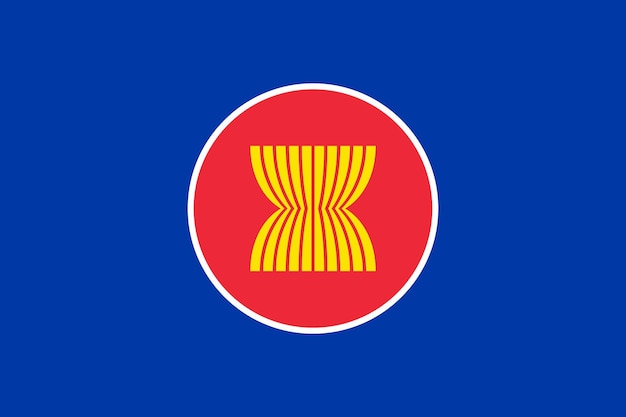 Bandera de la asean ilustración vectorial