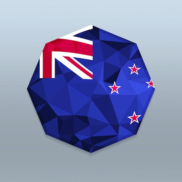 Bandera de Australia con vector de diseño Octagone