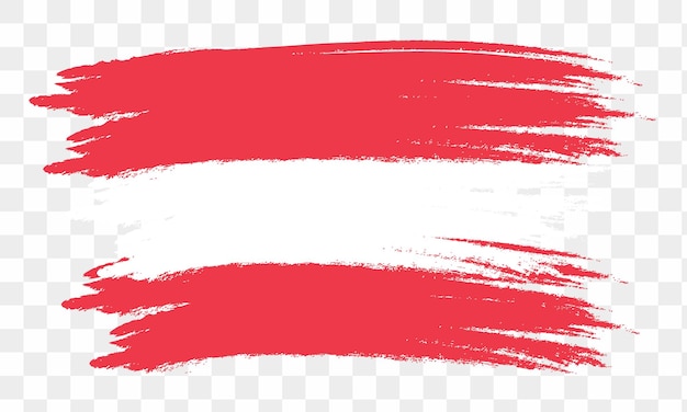 Bandera de austria abstracta con ilustración de vector de estilo de pincel