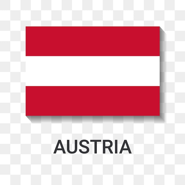 bandera, de, austria, icono, vector, ilustración