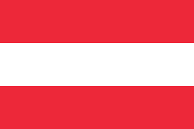 Vector bandera de austria ilustración vectorial