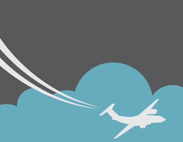 Vector bandera de avión retro. ilustración de vector.