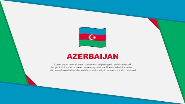 Bandera de Azerbaiyán Plantilla de diseño de fondo abstracto Día de la Independencia de Azerbaiyán Banner Dibujos animados Vector Ilustración Día de la Independencia de Azerbaiyán