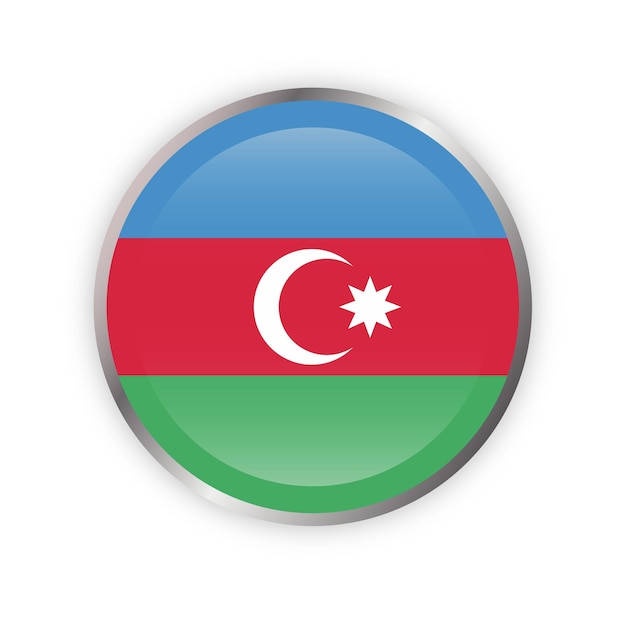 Bandera de Azerbaiyán en redondo