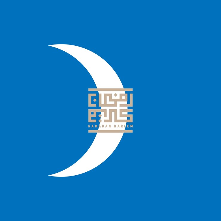 Vector una bandera azul y blanca con la luna en el medio.