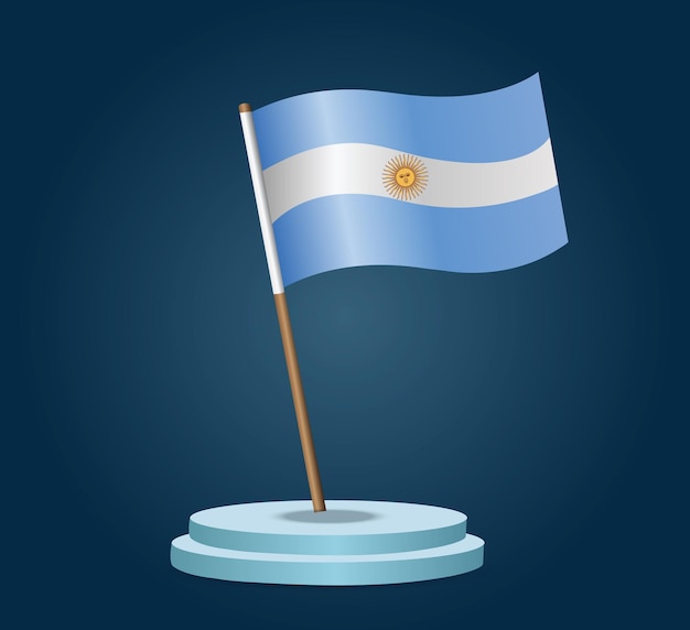 Una bandera azul y blanca que dice argentina