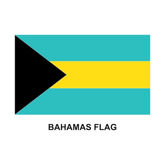 La bandera de las Bahamas.