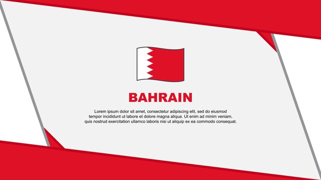 Bandera de Bahrein Plantilla de diseño de fondo abstracto Bandera del Día de la Independencia de Bahrein Ilustración vectorial de dibujos animados Plantilla de Bahrein