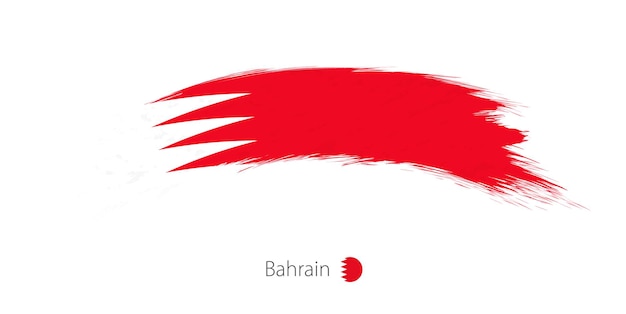 Bandera de Bahréin en un trazo de pincel redondeado. ilustración vectorial