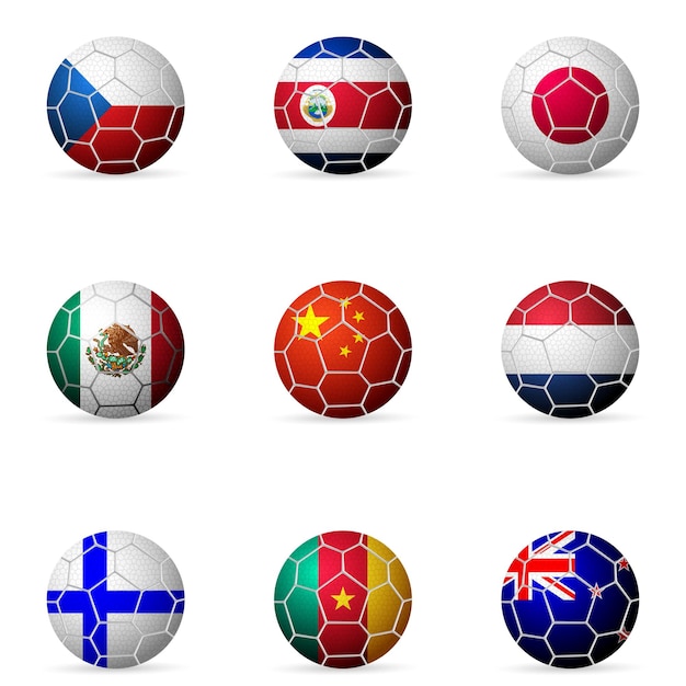 Vector bandera de balón de fútbol