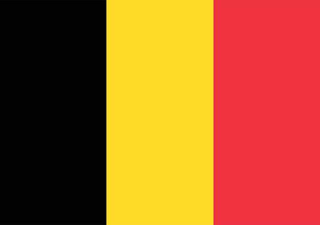 Bandera de Bélgica, bandera de Bélgica ilustración vectorial