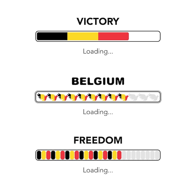 Bandera de Bélgica cargando pancartas