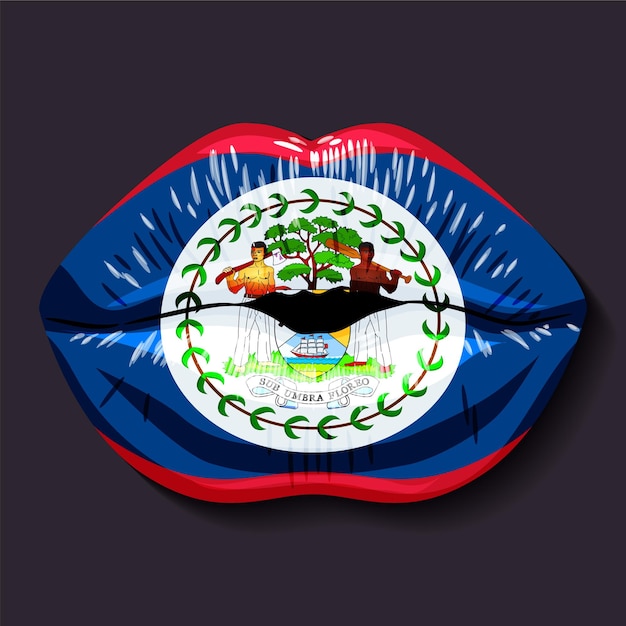 Vector bandera de belice