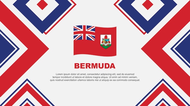 Bandera de las Bermudas Abstracto Diseño de fondo plantilla Día de la Independencia de las Bermunas Bandera Tapa de pared Ilustración vectorial Día de la Independiencia de las Bermudas