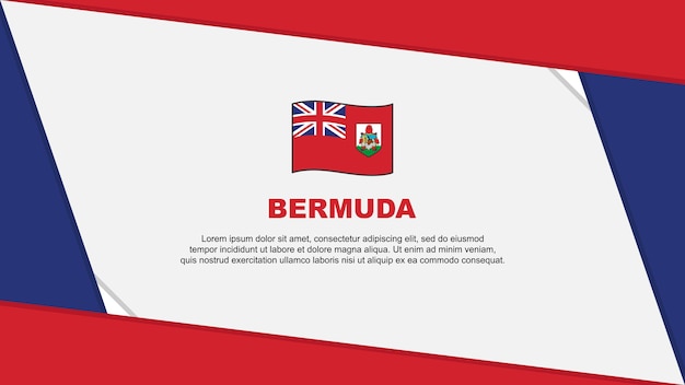 Bandera de las bermudas plantilla de diseño de fondo abstracto bandera del día de la independencia de las bermudas ilustración vectorial de dibujos animados día de la independencia de las bermudas