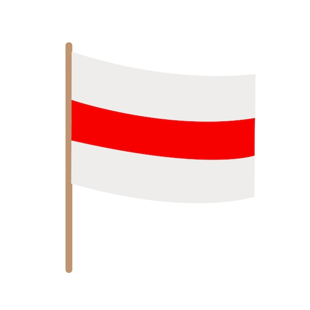 Bandera de Bielorrusia protesta ilustración aislada sobre fondo blanco.