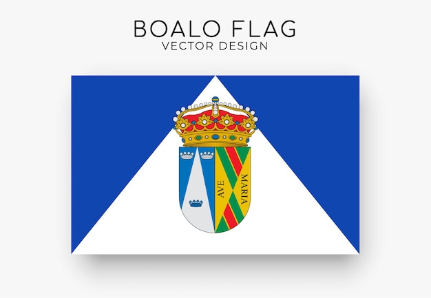 Bandera de Boalo Bandera detallada sobre fondo blanco Ilustración vectorial